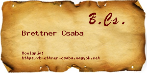 Brettner Csaba névjegykártya